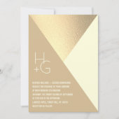 Moderne Minimalistisch geometrische Hochzeit Einladung (Vorderseite)