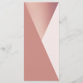 Moderne Minimalistisch geometrische Hochzeit Menükarte (Rückseite)