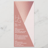 Moderne Minimalistisch geometrische Hochzeit Menükarte (Vorderseite)