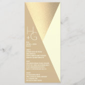 Moderne Minimalistisch geometrische Hochzeit Menükarte (Vorderseite)