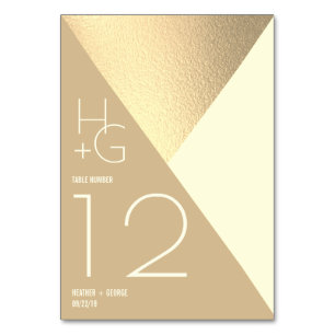 Moderne Minimalistisch geometrische Hochzeit Tischnummer