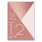 Moderne Minimalistisch geometrische Hochzeit Tischnummer (Vorderseite)