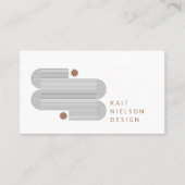 Moderne Minimalistisch geometrische Linien Einziga Visitenkarte (Vorderseite)