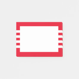 Moderne Minimalistisch geometrische rote Streifen Post-it Klebezettel