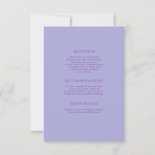 Moderne minimalistisch gewagte Wavy Hochzeitskarte RSVP Karte (Vorderseite)