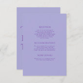 Moderne minimalistisch gewagte Wavy Hochzeitskarte RSVP Karte (Vorne/Hinten)
