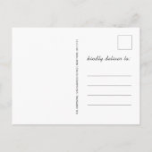 Moderne Minimalistisch Graduierungspartei Ankündigungspostkarte (Rückseite)