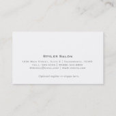 Moderne, Minimalistisch-graue Business Card Visitenkarte (Rückseite)