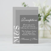 Moderne Minimalistisch-graue Hochzeitskarte Dankeskarte (Stehend Vorderseite)