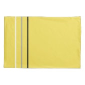 Moderne Minimalistisch-graue schwarze Linien gelb Kissenbezug (Rückseite)