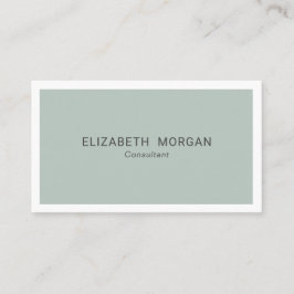 Moderne Minimalistisch-Green-Grau-Visitenkarte Visitenkarte