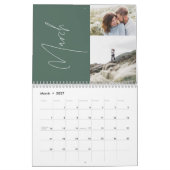Moderne minimalistisch grün 2 Foto Kalender (Mär 2027)