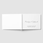 Moderne Minimalistisch handgeschriebene Hochzeitss Gästebuch (Voll)