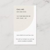 Moderne, minimalistisch-hellbraun-braune Farbe Visitenkarte (Rückseite)