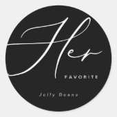 Moderne Minimalistisch ihre Lieblings-Gefallen Run Runder Aufkleber (Vorderseite)