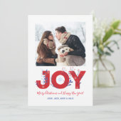 Moderne Minimalistisch Joy Weihnachts-Weihnachtska Einladung (Stehend Vorderseite)