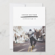 Moderne Minimalistisch Line Grad Bekanntgabe