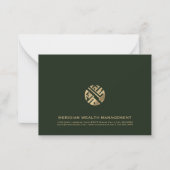 Moderne Minimalistisch Luxus Business Note Card Mitteilungskarte (Vorderseite)
