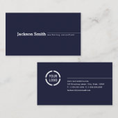 Moderne minimalistisch marineblau berufliche Bu Visitenkarte (Vorne/Hinten)