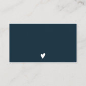 Moderne minimalistisch marineblaue Ordnung danke Visitenkarte (Rückseite)