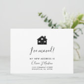 Moderne Minimalistisch-Moving-Announcement-Karte Ankündigung (Stehend Vorderseite)