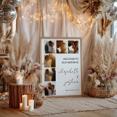 Moderne Minimalistisch Name Foto Grid Wedding Will Poster