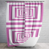Moderne minimalistisch rosa Geometrie Duschvorhang