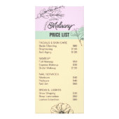 Moderne Minimalistisch rosa grüne goldene Blumenli Werbekarte (Hinten)