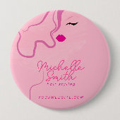 Moderne, minimalistisch rosa Haarstyling mit schwa Button (Vorderseite)