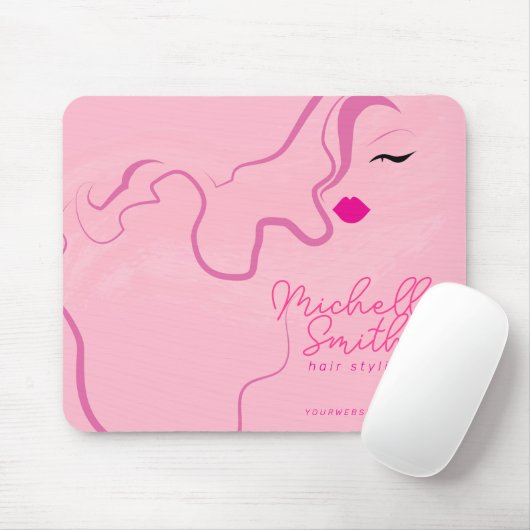 Moderne, minimalistisch rosa Haarstyling mit schwa Mousepad (Mit Mouse)
