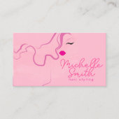Moderne, minimalistisch rosa Haarstyling mit schwa Visitenkarte (Vorderseite)