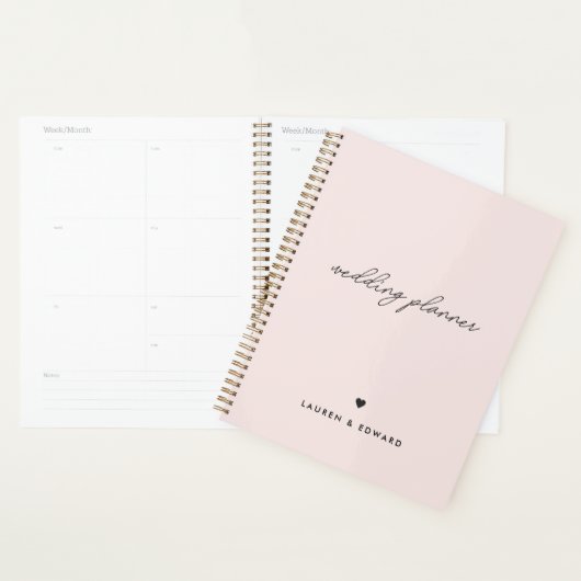 Moderne Minimalistisch-Rosa Hochzeit Planer (Anzeige)