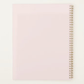 Moderne Minimalistisch-Rosa Hochzeit Planer (Rückseite)