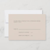 Moderne Minimalistisch-Rosa-RSVP-Karte RSVP Karte (Rückseite)
