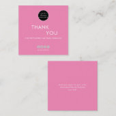 Moderne minimalistisch rot rosa Reihenfolge danke Quadratische Visitenkarte (Vorne/Hinten)