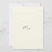 Moderne Minimalistisch Sage Green Christlich Weddi Einladung (Rückseite)