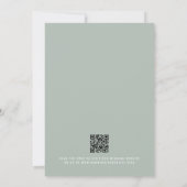 Moderne Minimalistisch Sage Green Custom Foto Hoch Save The Date (Rückseite)