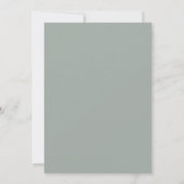 Moderne Minimalistisch Sage Green Housewarming Einladung (Rückseite)