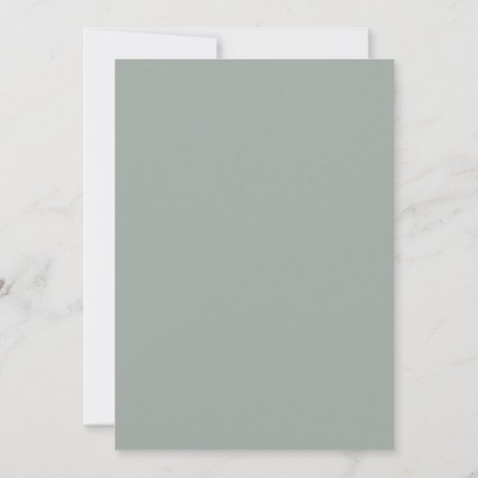 Moderne Minimalistisch Sage Green Housewarming Einladung (Rückseite)