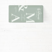 Moderne Minimalistisch Sage Green Wedding Banner (InSitu)