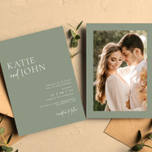 Moderne Minimalistisch Sage Green Wedding