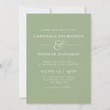 Moderne Minimalistisch Sage Green Wedding