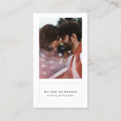 Moderne Minimalistisch-schicke, trendige Fotografi Visitenkarte (Vorderseite)