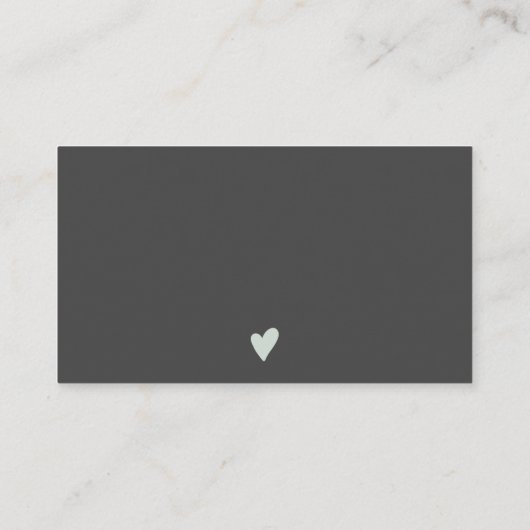 Moderne minimalistisch schwarz und grüne grün dank visitenkarte (Rückseite)