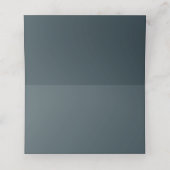 Moderne Minimalistisch Slate Blue Wedding Platzkar Platzkarte (Innenseite Aufgefaltet)