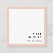 Moderne Minimalistisch Square Business Cards | Blü Quadratische Visitenkarte (Vorderseite)