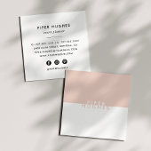 Moderne Minimalistisch Square Business Cards | Blü Quadratische Visitenkarte
