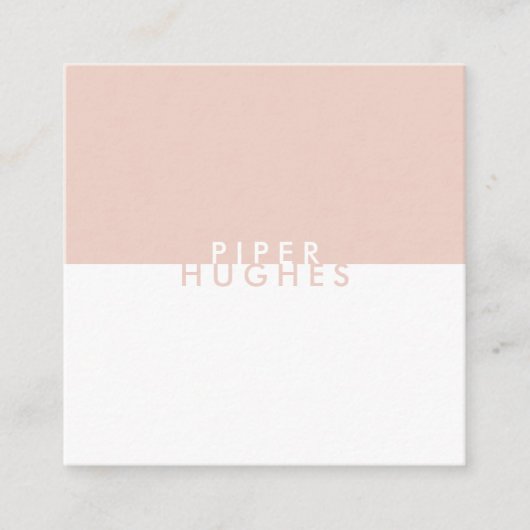 Moderne Minimalistisch Square Business Cards | Blü Quadratische Visitenkarte (Vorderseite)