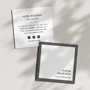 Moderne Minimalistisch Square Business Cards Gra Quadratische Visitenkarte