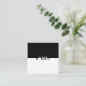 Moderne Minimalistisch Square Business Cards | Sch Quadratische Visitenkarte (Stehend Vorderseite)